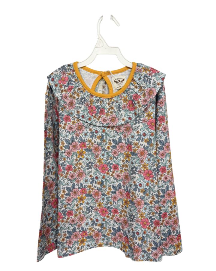 THE OAKS APPAREL PINK FLORAL KNIT LS SHIRT