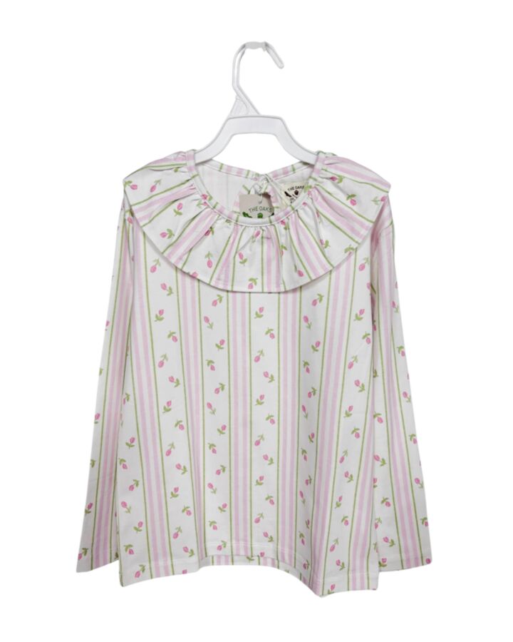 THE OAKS APPAREL PINK FLORAL KNIT LS SHIRT