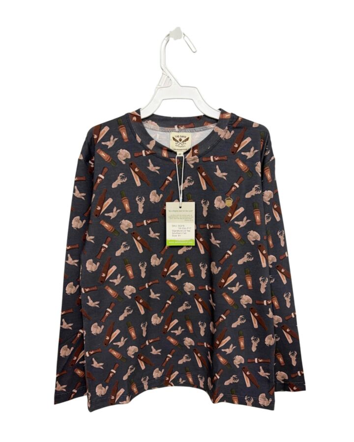 THE OAKS APPAREL   BROWN    KNIT LS SHIRT