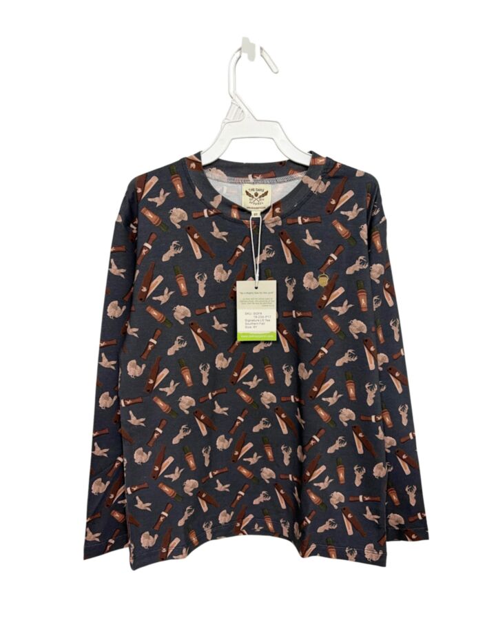 THE OAKS APPAREL   BROWN    KNIT LS SHIRT