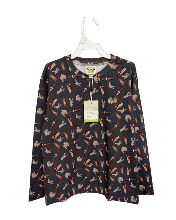 THE OAKS APPAREL   BROWN    KNIT LS SHIRT