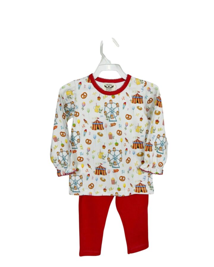 THE OAKS APPAREL   RED    2-PIECE OUTFIT WITH PICOT STITCHING