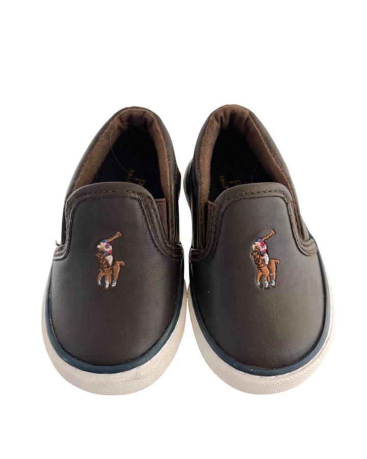 POLO BY RALPH LAUREN BROWN LOAFERS  *EUC SIZE TODDLER 4