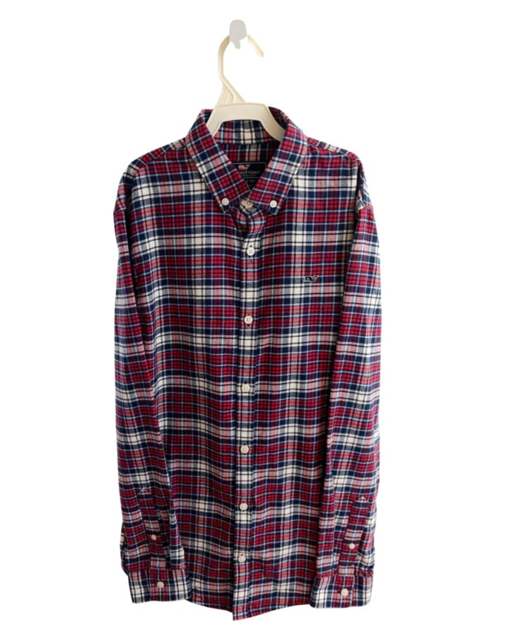 VINEYARD VINES  BLUE  PLAID  DRESS SHIRT