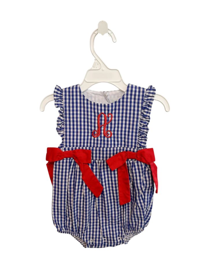 SMOCKED THREADS CECIL & LOU  BLUE  GINGHAM  BUBBLE