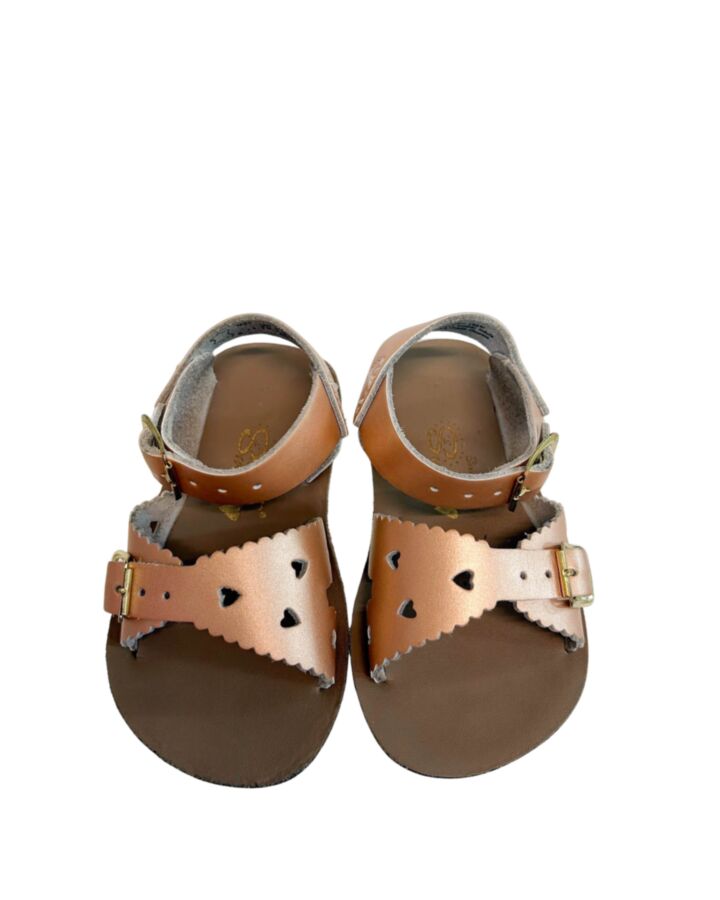 SUN SANS/ SALTWATER SANDALS PINK SANDALS  *EUC SIZE TODDLER 5
