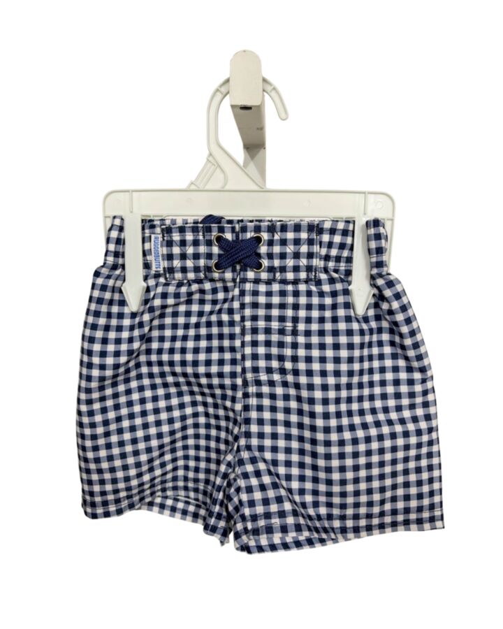 RUFFLE BUTTS  BLUE  GINGHAM  SWIM TRUNKS