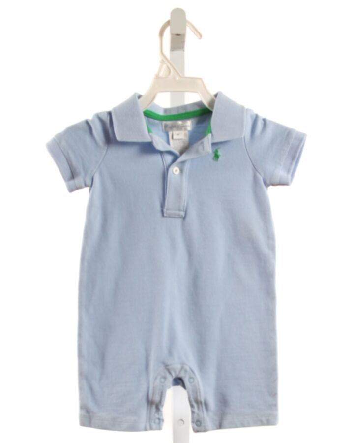 RALPH LAUREN  BLUE PIQUE   KNIT SHORTALL