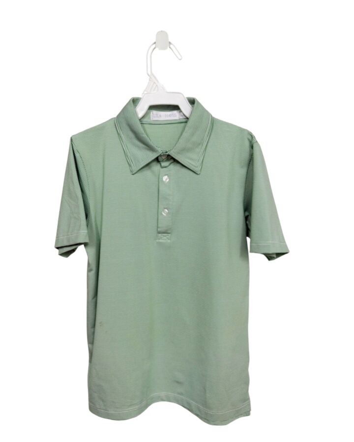LILA + HAYES  GREEN  STRIPED  DRESS SHIRT