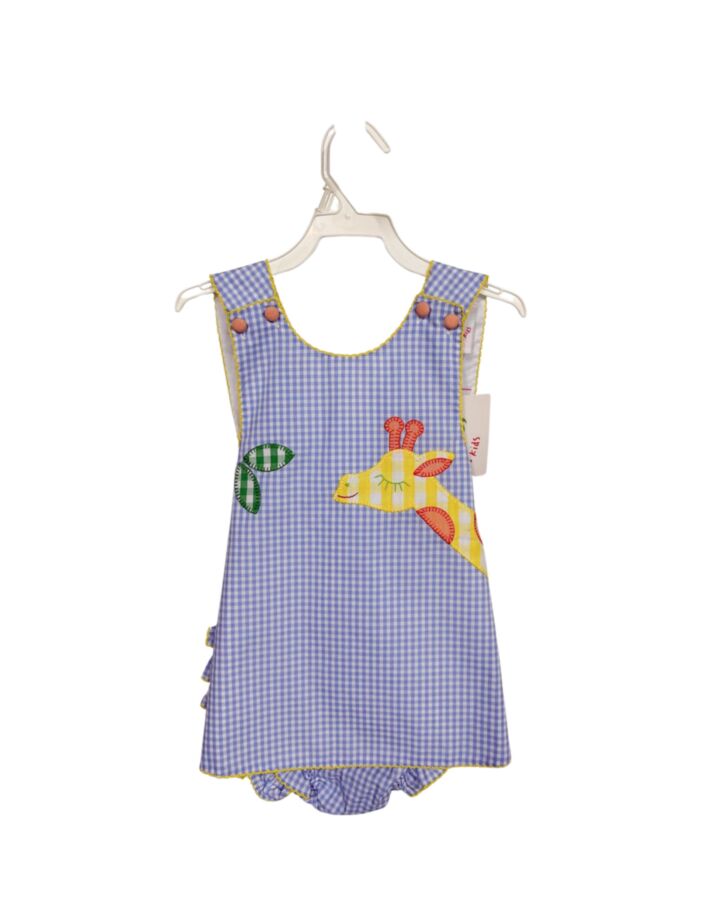 SHRIMP & GRITS  BLUE  GINGHAM  2-PIECE OUTFIT WITH PICOT STITCHING