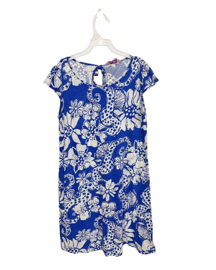 LILLY PULITZER  BLUE   PRINTED DESIGN KNIT DRESS