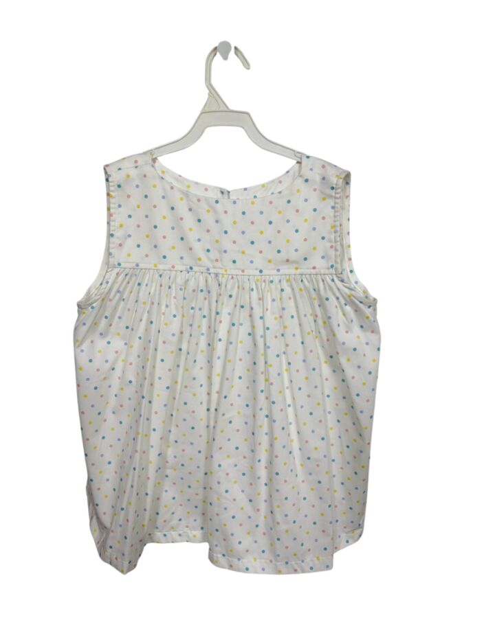 HANNAH KATE  WHITE  POLKA DOT  SLEEVELESS SHIRT