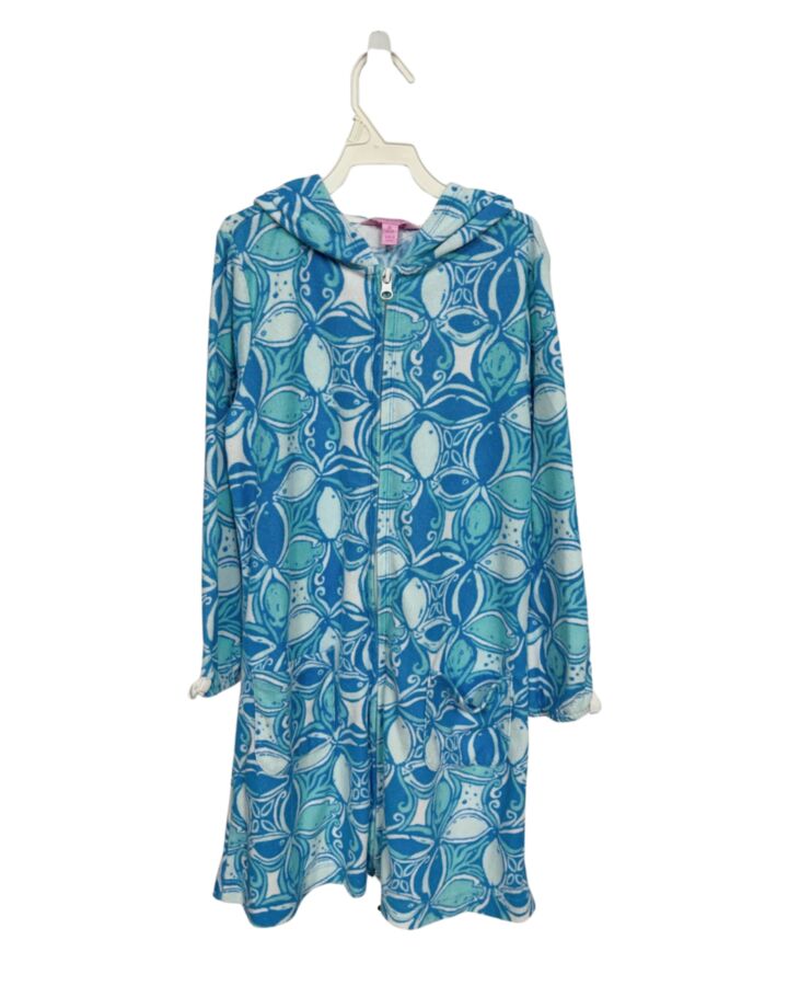 LILLY PULITZER  BLUE TERRY CLOTH  PRINTED DESIGN COVER UP
