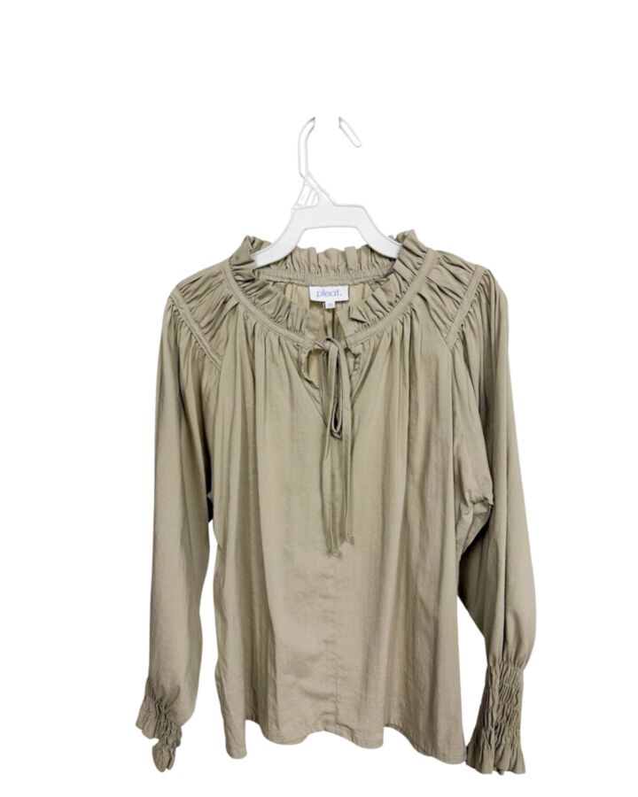 PLEAT.  BROWN    SHIRT-LS
