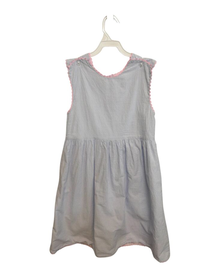 NANTUCKET KIDS  BLUE SEERSUCKER GINGHAM  DRESS WITH RIC RAC