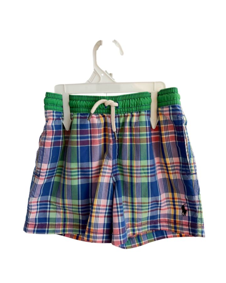 POLO BY RALPH LAUREN  GREEN  PLAID  SWIM TRUNKS