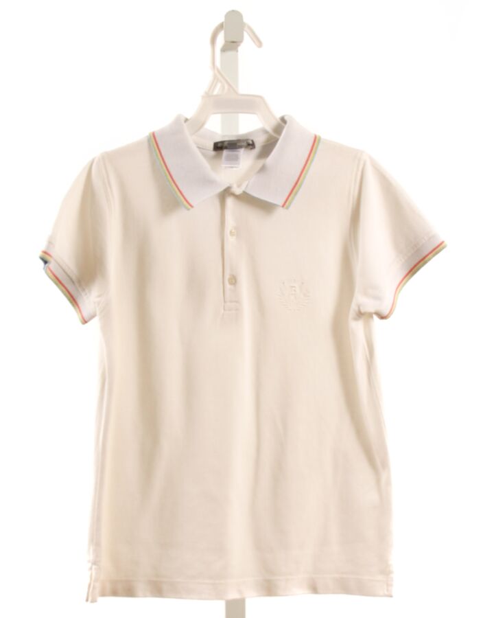 BONPOINT  WHITE PIQUE  KNIT SS SHIRT