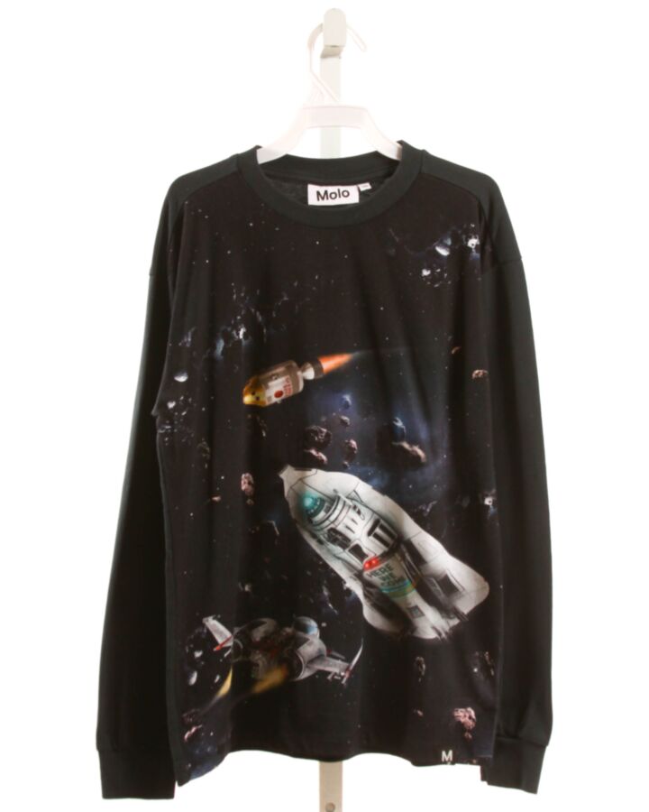 MOLO  BLACK  PRINTED DESIGN T-SHIRT