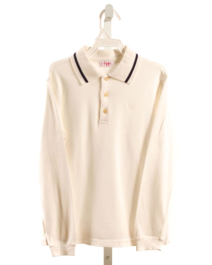 IL GUFO  WHITE PIQUE  KNIT LS SHIRT