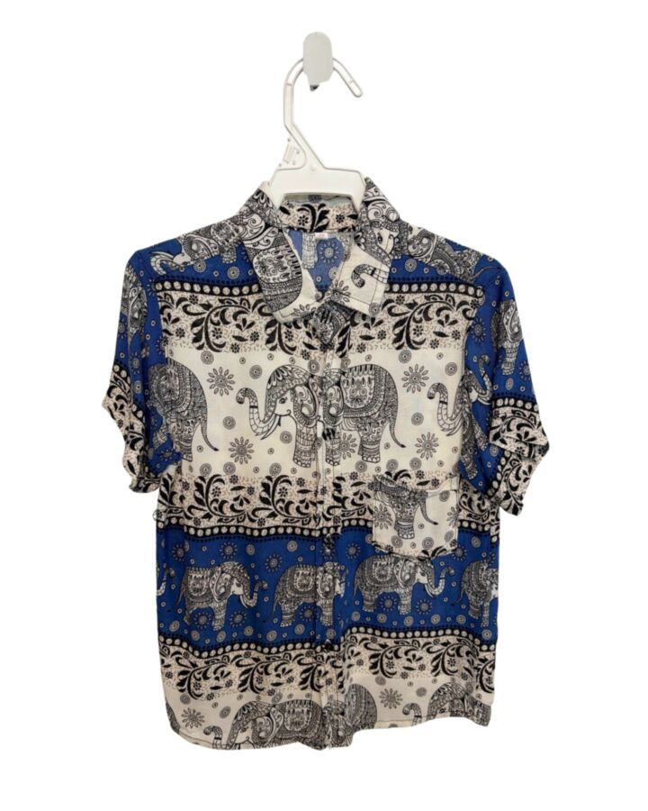 NO TAG  BLUE   PRINTED DESIGN DRESS SHIRT