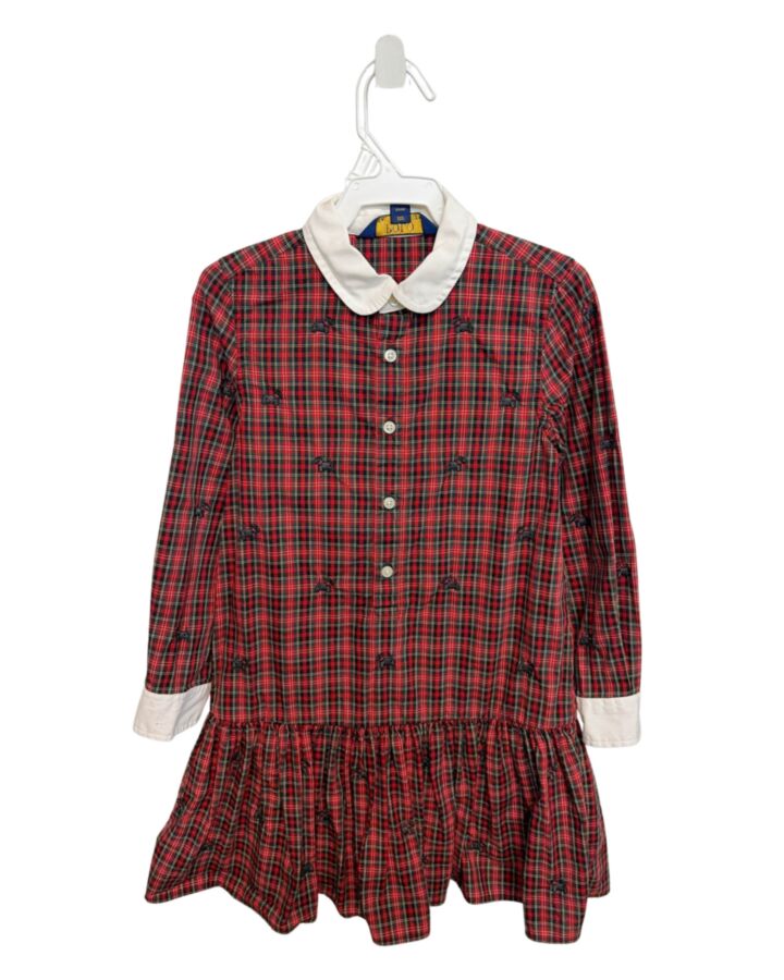 POLO BY RALPH LAUREN  RED  PLAID  DRESS