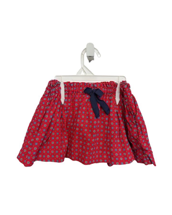 RALPH LAUREN  RED CORDUROY  PRINTED DESIGN SKIRT