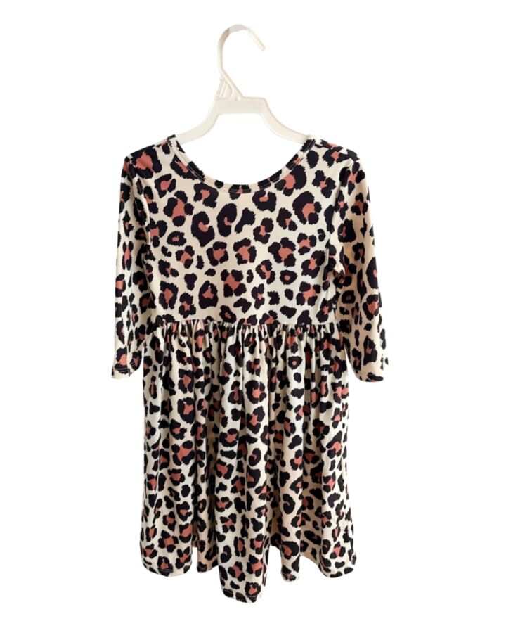 MILA & ROSE  BROWN   PRINTED DESIGN KNIT DRESS
