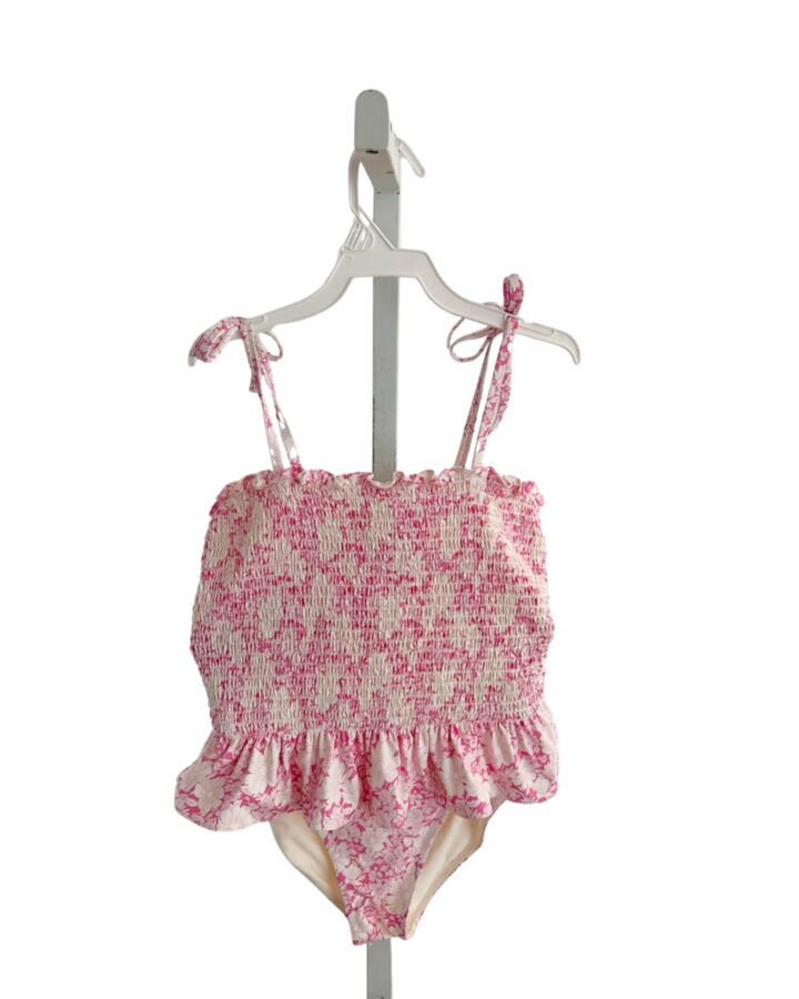 VINEYARD VINES  HOT PINK  FLORAL SMOCKED 2-PIECE SWIMSUIT