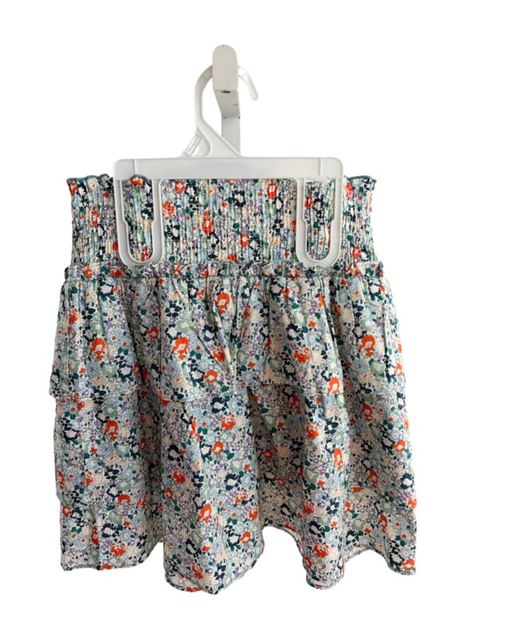 PLEAT.  BLUE  FLORAL  SKIRT