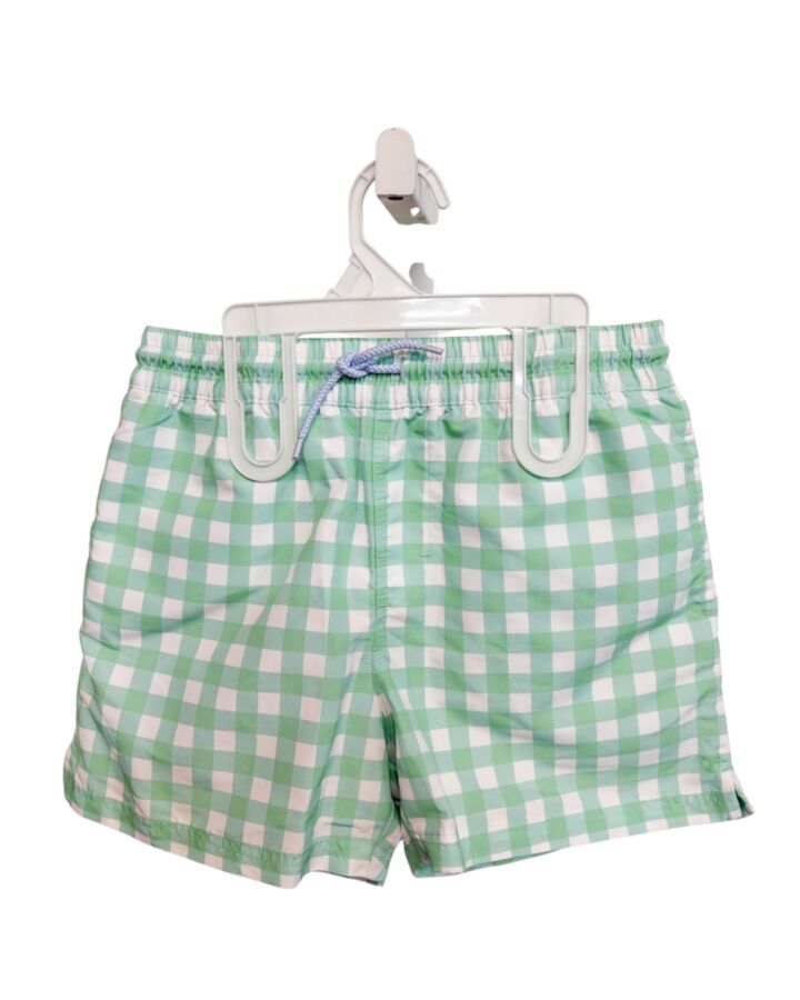 THE BEAUFORT BONNET COMPANY  GREEN  GINGHAM  SWIM TRUNKS