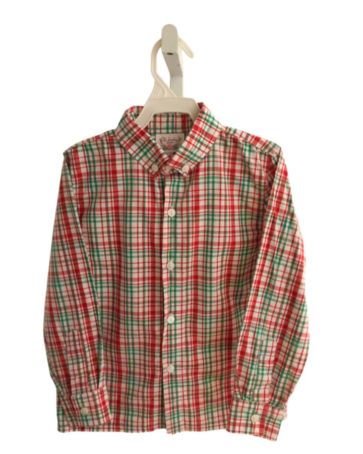THE SMOCKING PLACE  RED  PLAID  DRESS SHIRT