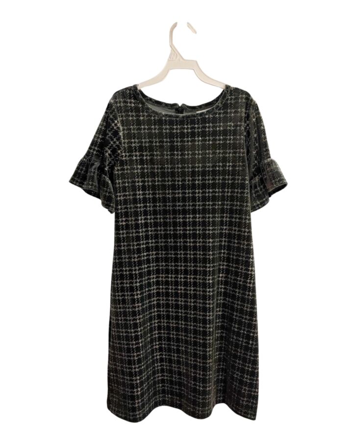 FLORENCE EISEMAN  BLACK VELVET PLAID  PARTY DRESS