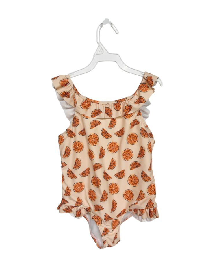 THE OAKS APPAREL   ORANGE    1-PIECE SWIMSUIT WITH RUFFLE