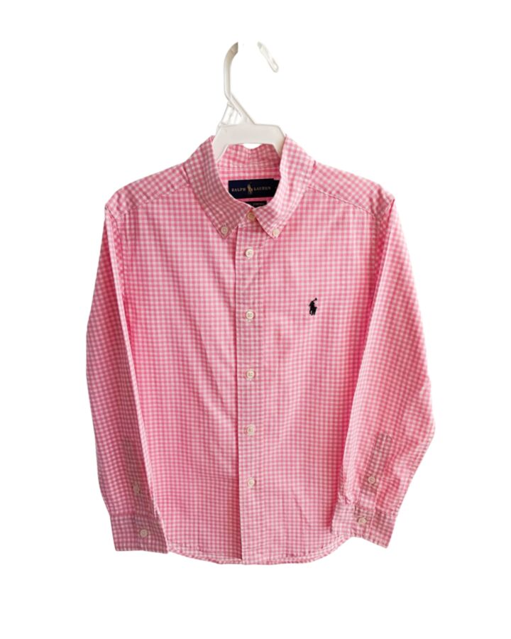 RALPH LAUREN  PINK  GINGHAM  DRESS SHIRT