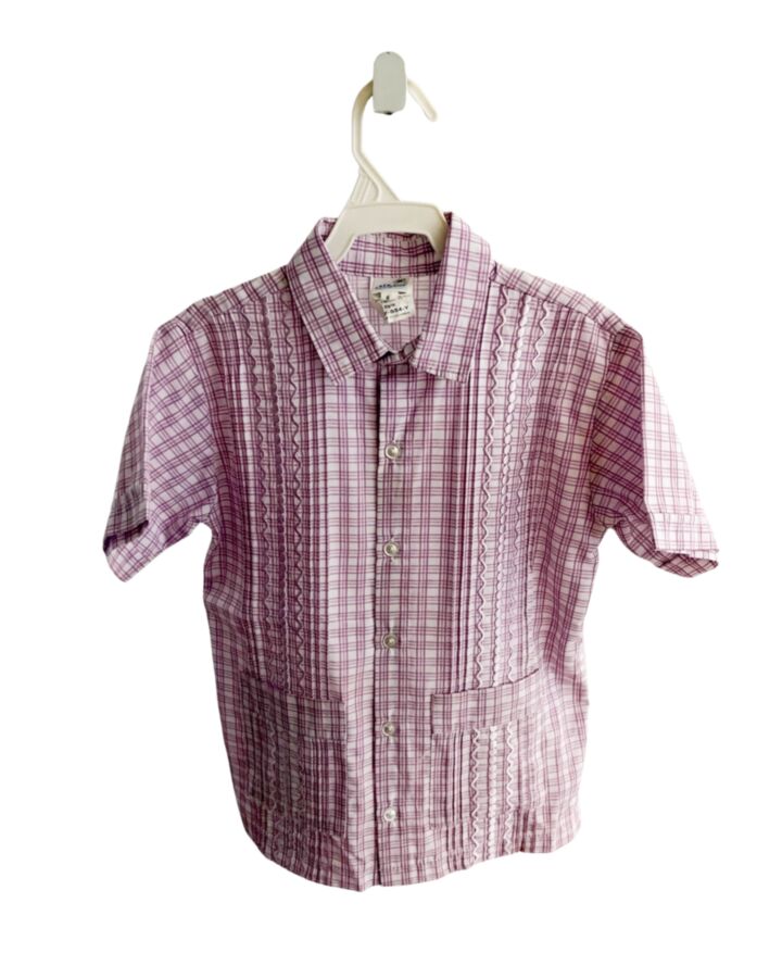 SIX HONEYBEES  PURPLE  PLAID EMBROIDERED DRESS SHIRT