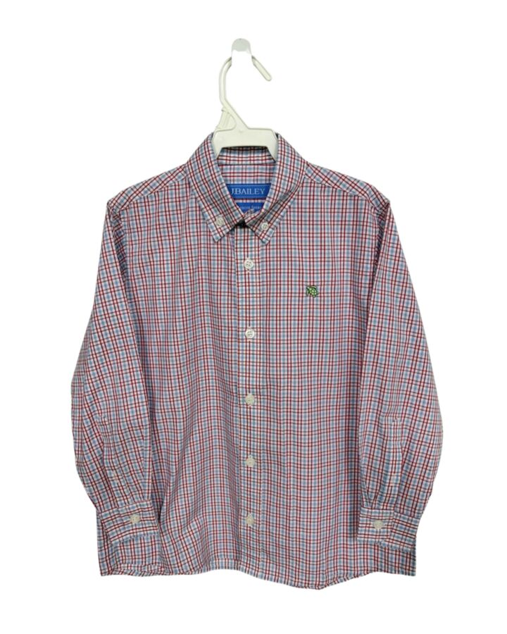 J. BAILEY  RED  PLAID  DRESS SHIRT
