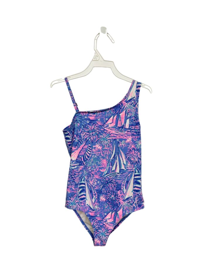LILLY PULITZER  PURPLE   PRINTED DESIGN 1-PIECE SWIMSUIT