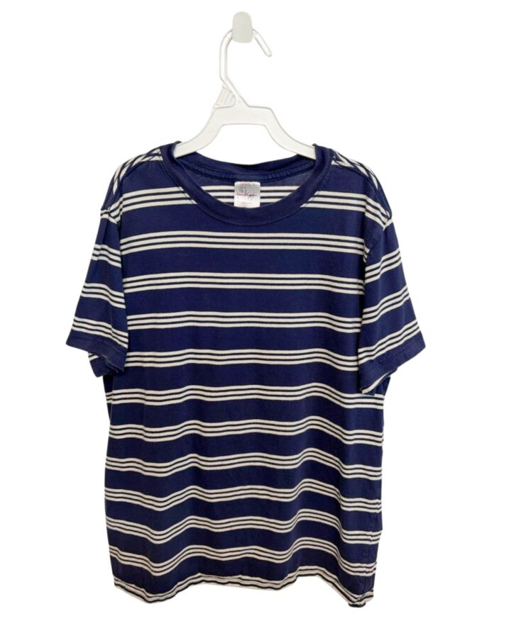 HANNA ANDERSSON  BLUE  STRIPED  KNIT SS SHIRT