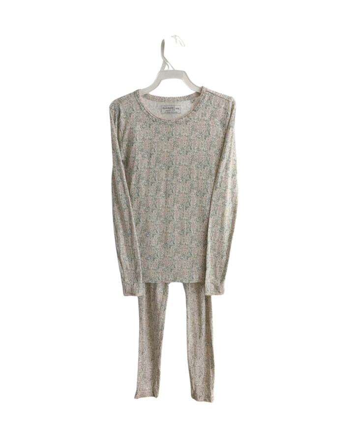 MINNOW  GREEN  FLORAL  LOUNGEWEAR WITH PICOT STITCHING