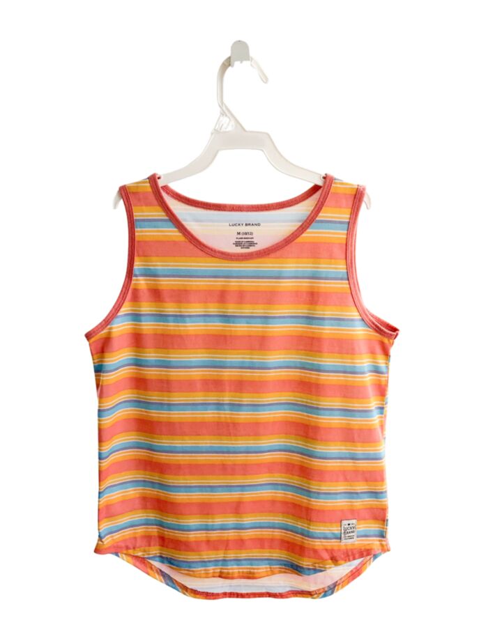LUCKY BRAND  PINK  STRIPED  KNIT TANK
