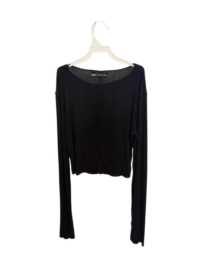 ZARA  BLACK    KNIT LS SHIRT