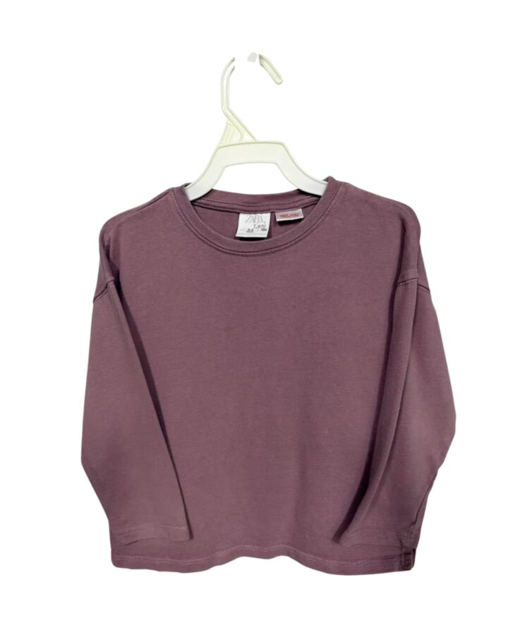 ZARA  PURPLE    KNIT LS SHIRT