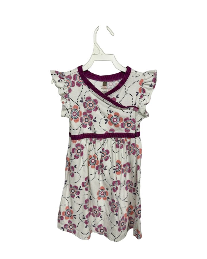 TEA  PURPLE  FLORAL  KNIT DRESS