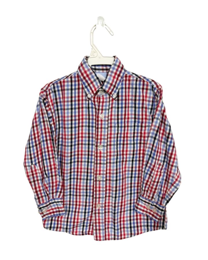 BELLA BLISS  BLUE  PLAID  DRESS SHIRT