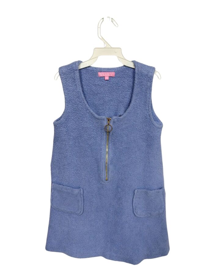 BISBY BY LITTLE ENGLISH  BLUE TERRY CLOTH   DRESS