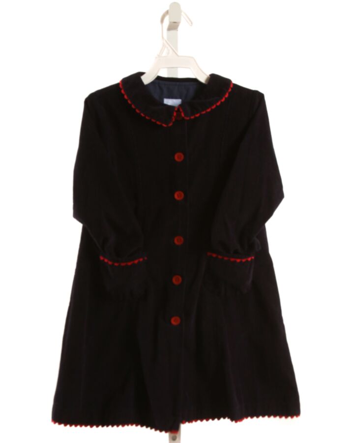 BELLA BLISS  BLUE CORDUROY   DRESSY OUTERWEAR WITH RIC RAC