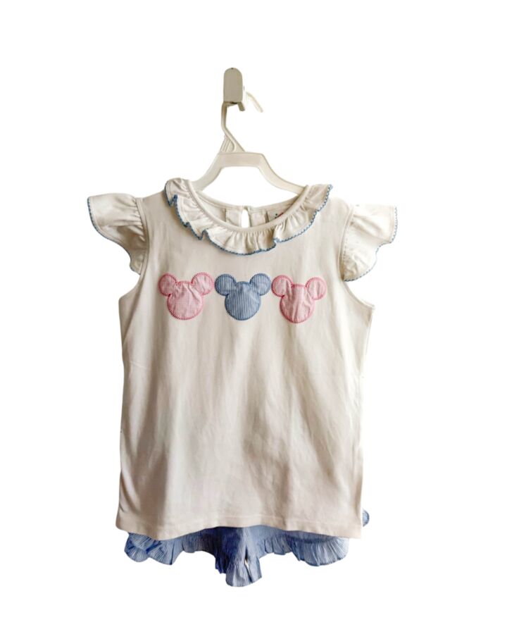 STITCHY FISH  BLUE  STRIPED  2-PIECE OUTFIT WITH PICOT STITCHING