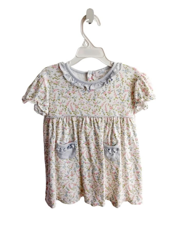 BABY BLISS  BLUE  FLORAL  KNIT DRESS