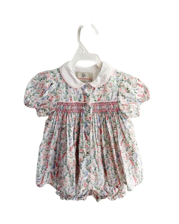 SMOCKINGBIRD  PINK  FLORAL SMOCKED 2-PIECE OUTFIT