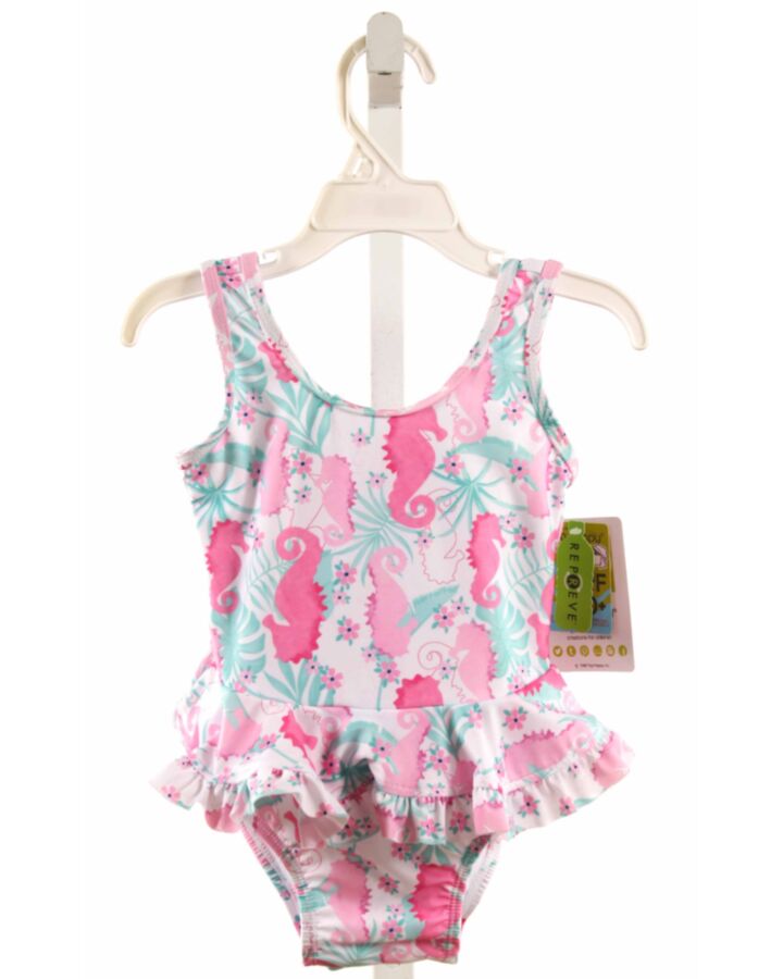 FLAP HAPPY  PINK  1-PIECE SWIMSUIT WITH RUFFLE